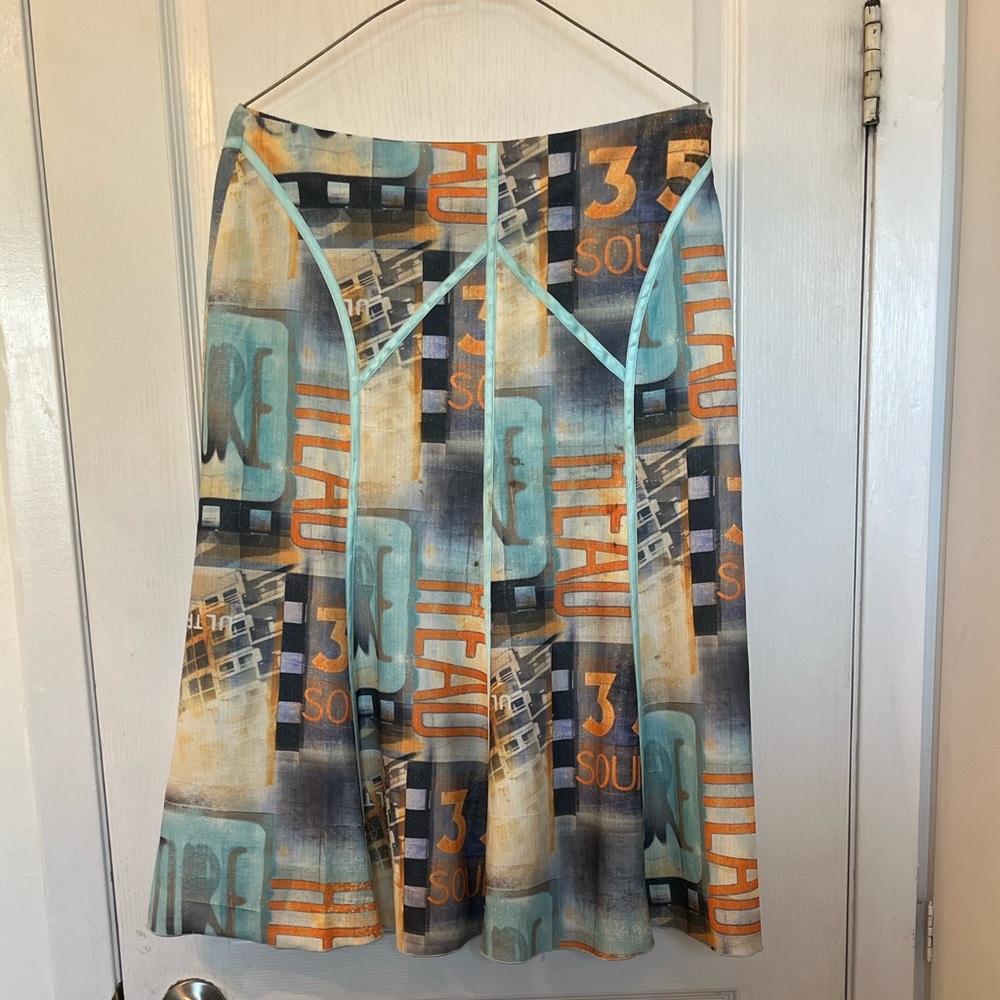 Colorful Abstract Print Women's Skirt